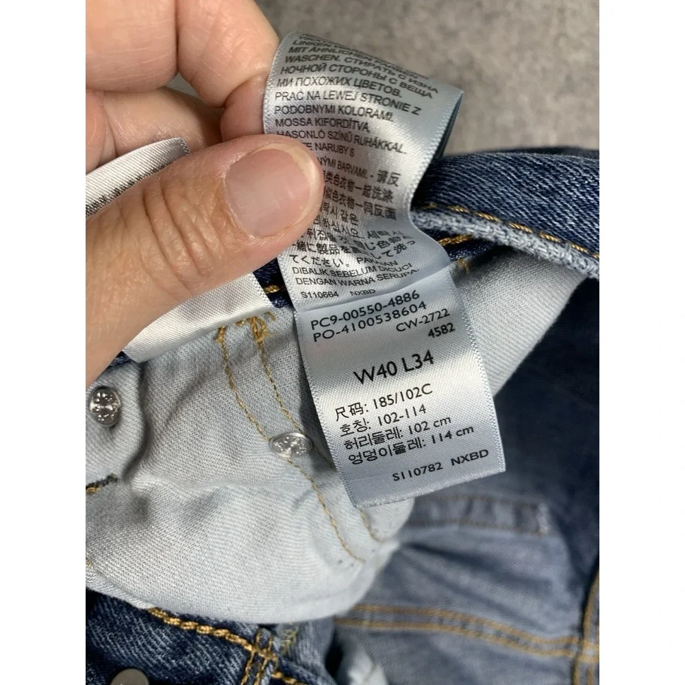 Levi's 550 Jeans Mens 40x31 Straight Medium Wash Denim Blue